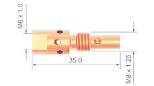 Düsenstock M8 x L35mm für M6 Stromdüsen