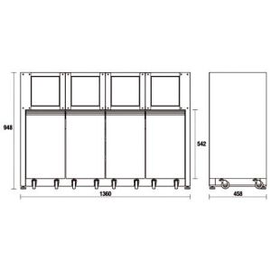 Beta C45PRO RD/X Feststehendes Modul für Trennmüll