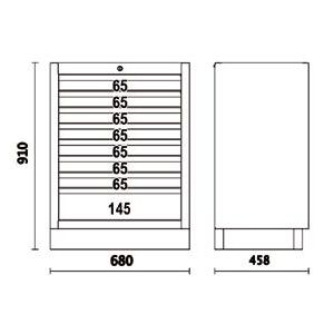 Beta C45PRO M8 Festes Modul mit 8 Schubladen