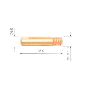 Stromdüse - Kontakdüse M6 Ø6x25 0,8mm